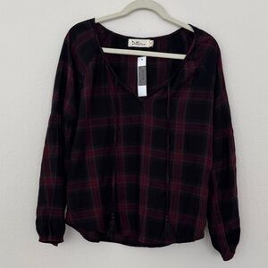 Dollhouse Dark Plaid Blouse